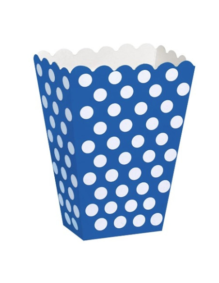Blu Pois Bianchi - Contenitore cartoncino 12x8 cm