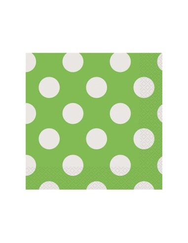 Verde Pois Bianchi - Tovaglioli di carta da buffet 25x25 cm
