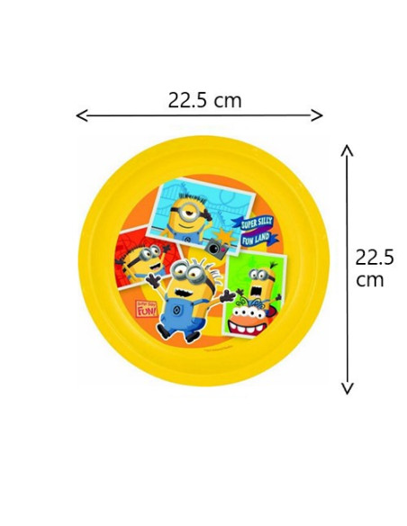 Minions Piatto piano in polipropilene 23 cm