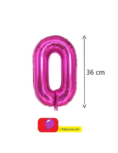 Magenta - Palloncino foil 14"- 36 cm (Nr. 0)