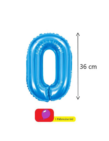 Palloncino foil Numero “4” Azzurro