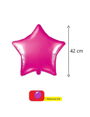 Rosa acceso - Pallone foil Standard 17"- 42 cm...