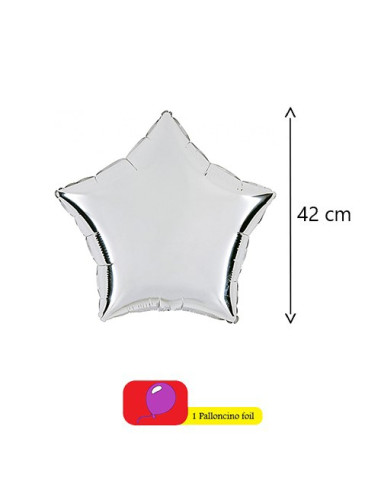 Argento Palloncino foil Standard 17"- 42 cm