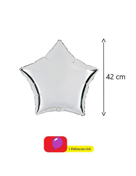 Argento Palloncino foil Standard 17"- 42 cm
