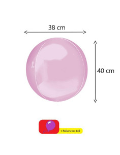 Rosa pastello Palloncino foil Orbz 2