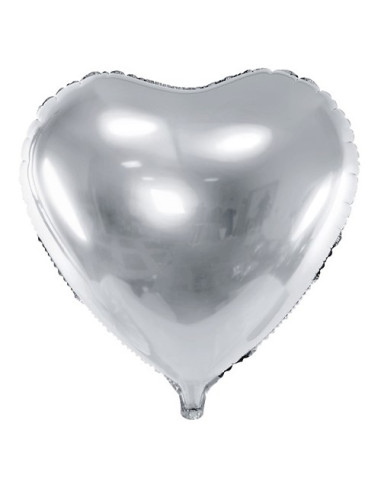 Argento - Pallone foil Standard 17"- 42 cm (Cuore)