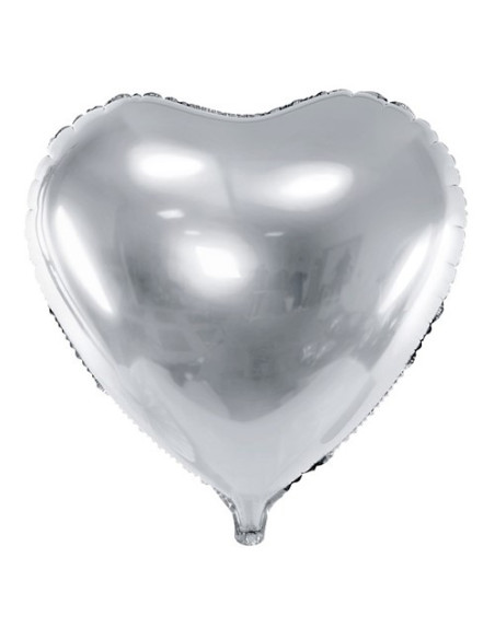 Argento - Pallone foil Standard 17"- 42 cm (Cuore)