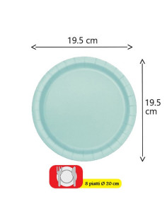 Piatto 18 cm Verde menta 2