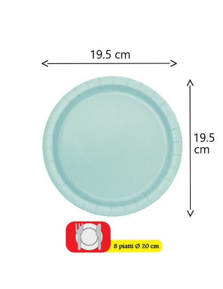 Piatto 18 cm Verde menta