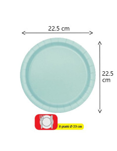 Piatto 23 cm Verde menta 2