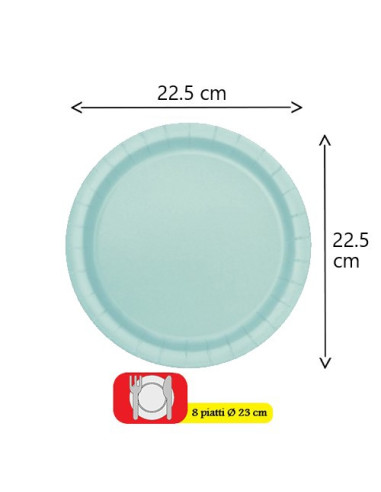 Piatto 23 cm Verde menta