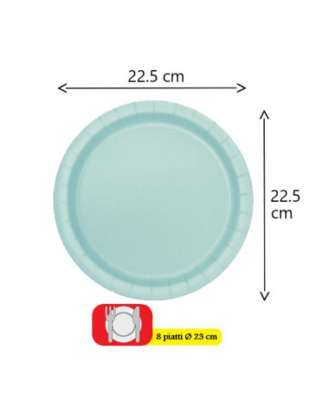 Piatto 23 cm Verde menta
