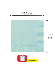 Tovagliolo 33 x 33 cm Verde menta 2