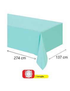 Tovaglia plastica 137 x 274 cm Verde menta 2