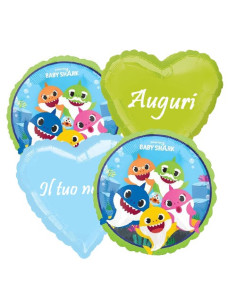 Baby Shark Bouquet di palloncini personalizzabili
