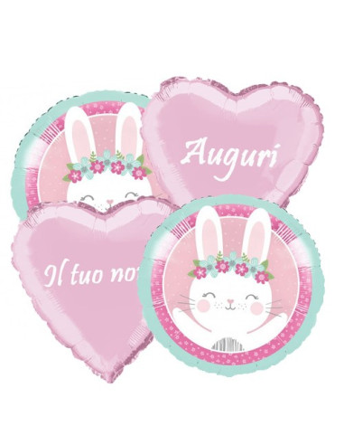 Coniglietta Bouquet di palloncini personalizzabili