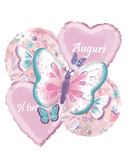 Farfalle Butterfly Bouquet di palloncini personalizzabili