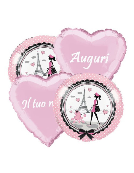 Party in Paris Bouquet di palloncini personalizzabili