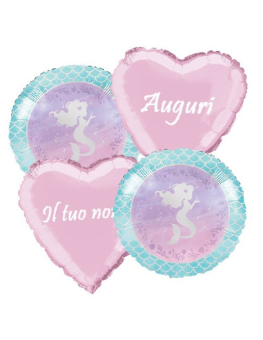 Sirena Mermaid Shine Bouquet di palloncini...