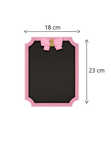 Lavagna glitterata di colore Rosa 18x23 cm