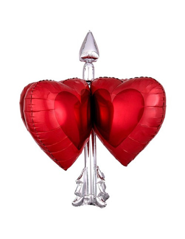 Pallone foil Ultrashape 66 x 68 cm Heart Arrow