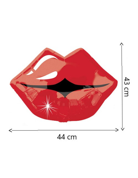 Palloncino foil Juniorshape 43x33 cm a forma di labbra rosse