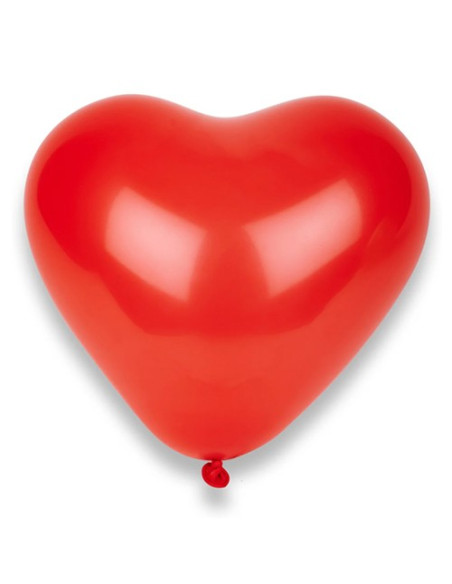Rosso Palloncini in lattice professionali a forma di cuore 50 pz