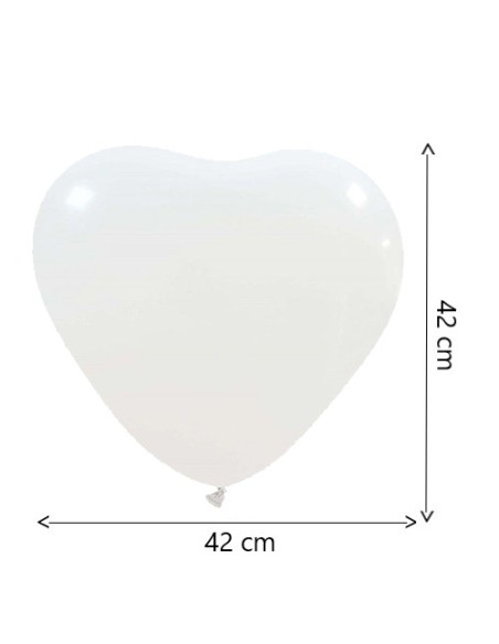 Bianco Palloncini in lattice professionali a forma di cuore 50 pz