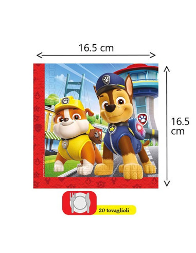 Paw Patrol Tovaglioli di carta 33x33 cm