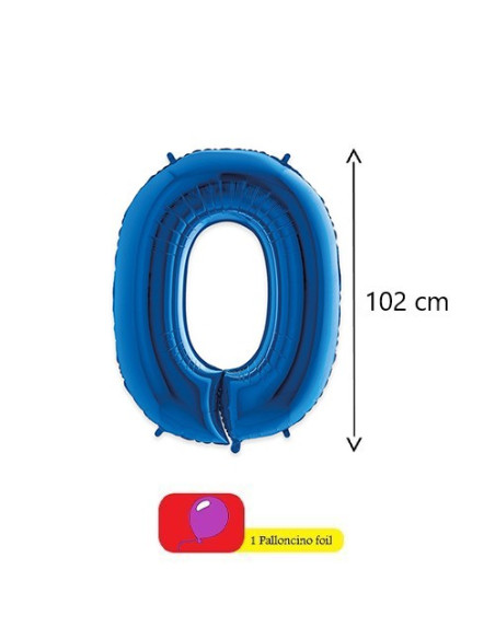 Blu Cobalto Palloncini foil a forma di numero 40"- 102 cm
