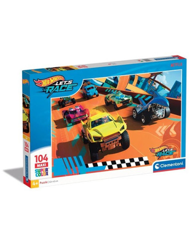 Hot Wheels Puzzle per bambini 104 pezzi Super...