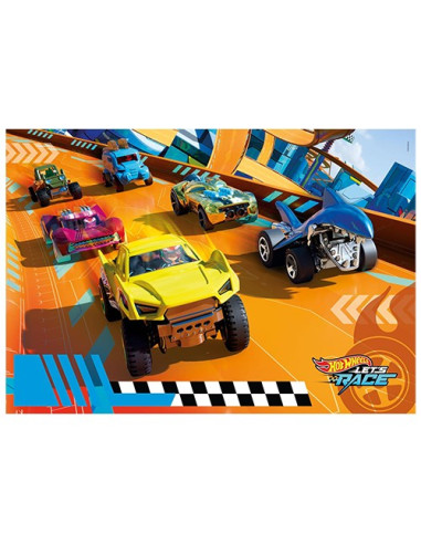 Hot Wheels Puzzle per bambini 104 pezzi Super...