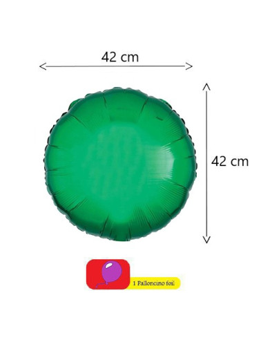 Verde Smeraldo Palloncino foil Standard 17"- 42 cm