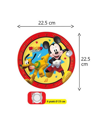 Mickey Playful - Piatti di carta 23 cm