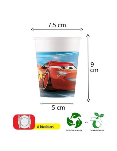 Cars 3 - Bicchieri di carta 200 ml