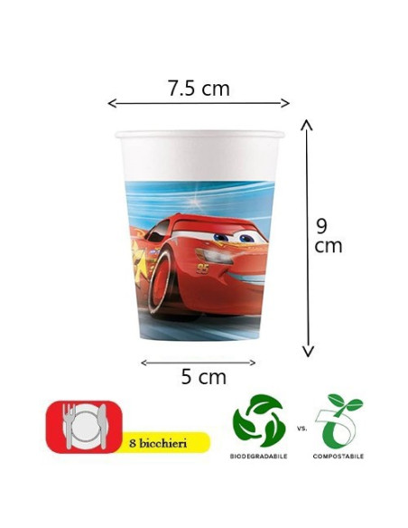 Cars 3 - Bicchieri di carta 200 ml