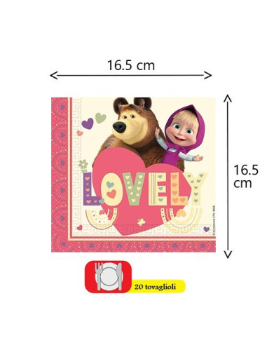 Masha & Orso - Tovaglioli di carta 33x33 cm