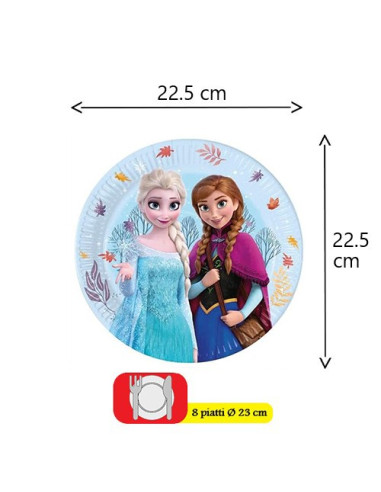 Frozen II - Piatti di carta 23 cm