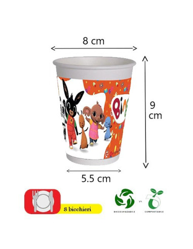Bing - Bicchieri di carta 266 ml ECO