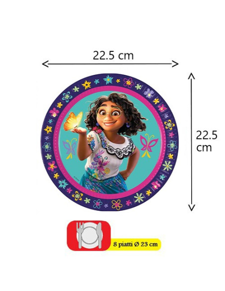 Encanto Piatti di carta 23 cm