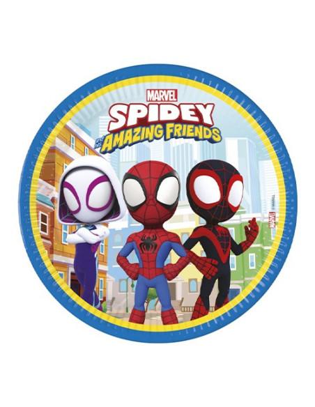 Spidey and his amazing friends Piatti di carta da dessert 20 cm
