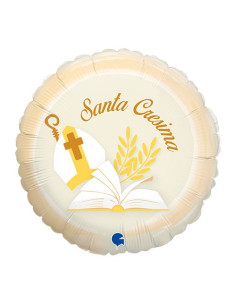 Palloncino foil 18"- 45 cm a tema Santa Cresima