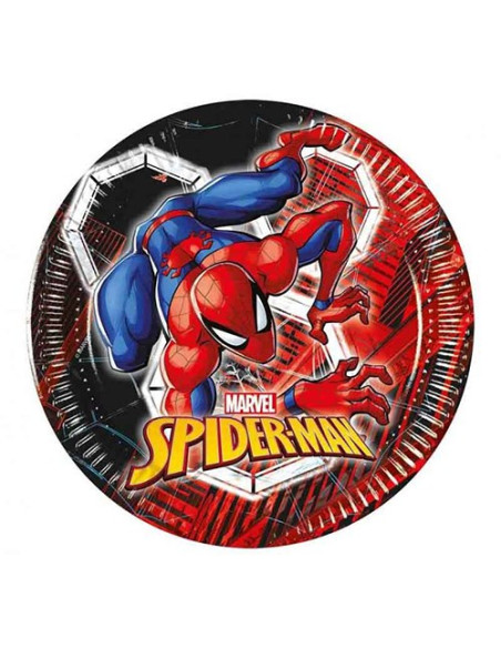 Spider Man Piatti di carta da dessert 20 cm