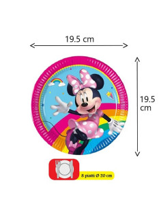 Minnie - Piatti di carta da dessert 20 cm 2